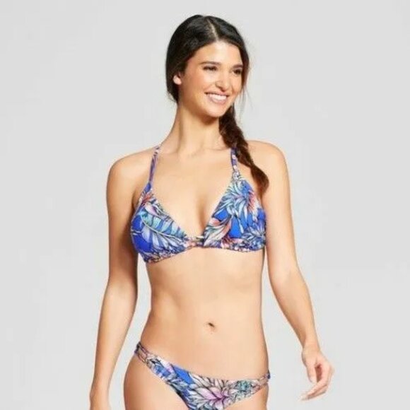 Xhilaration Women's Cross Back Triangle Bikini Top - Picture 4 of 4